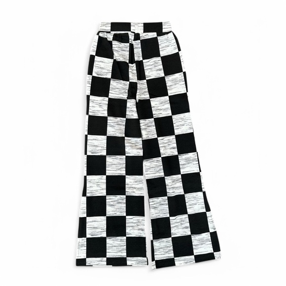 Ascot + Hart Checkered Graphic Wide Leg Pants XXS - Picture 5 of 8